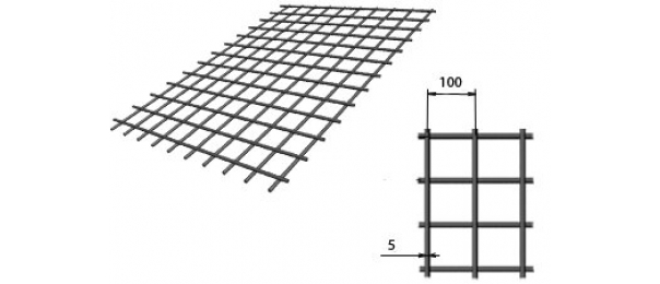 Сетка сварная (дорожная) 100х100х5мм 1,5х2м купить с доставкой в Пролетарском