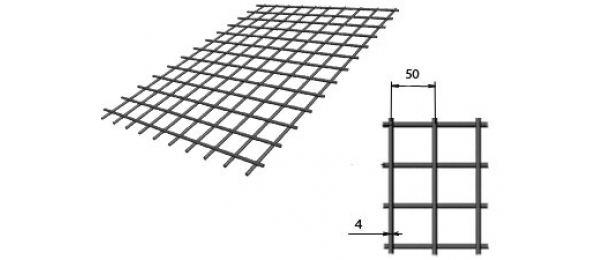 Сетка сварная (дорожная) 50х50х4мм 1х2м купить с доставкой в Пролетарском